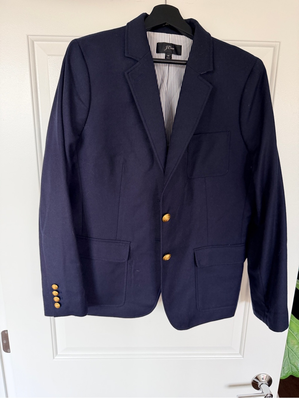 J. Crew Navy Blazer with Gold Buttons